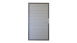 planeo Gardence Metallic - Porte aluminium universelle gris argenté avec cadre en aluminium Anthracite